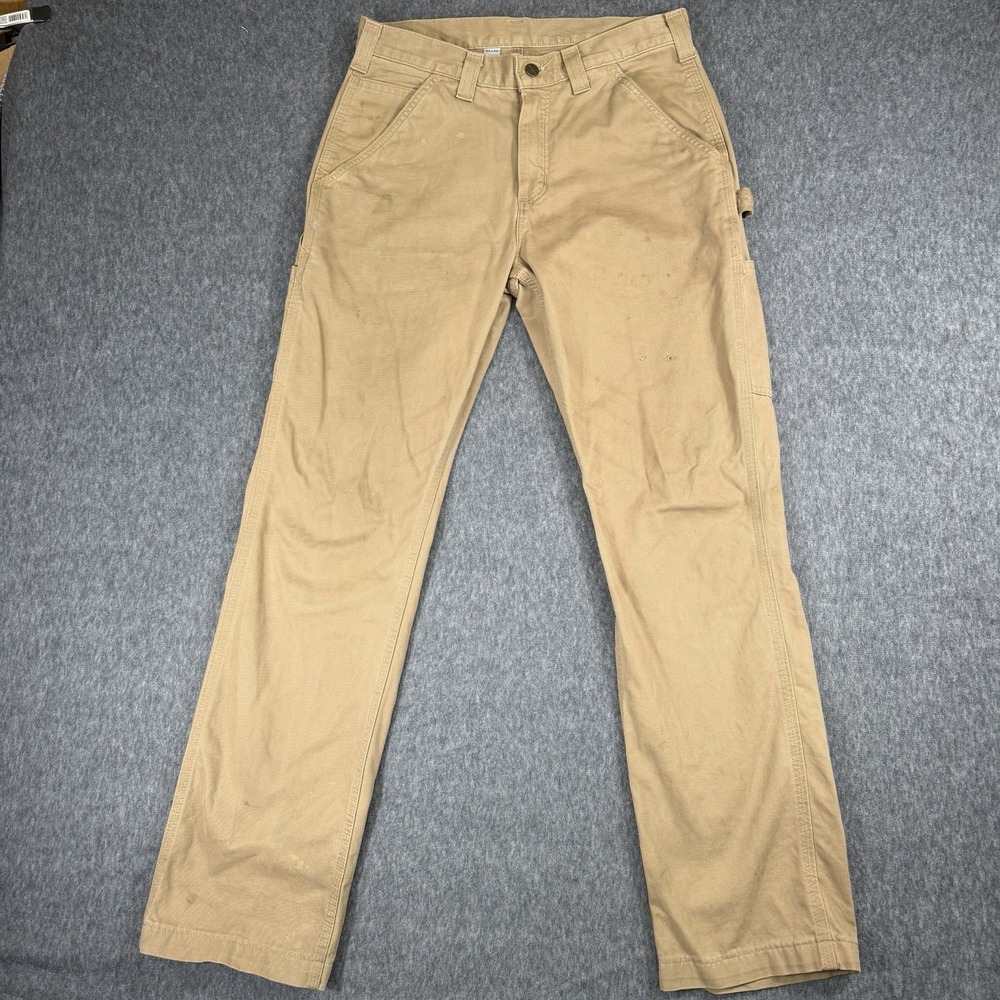 Carhartt B324 DKH Carpenter Pants Mens 30x32 Stained Distressed Khaki Duck